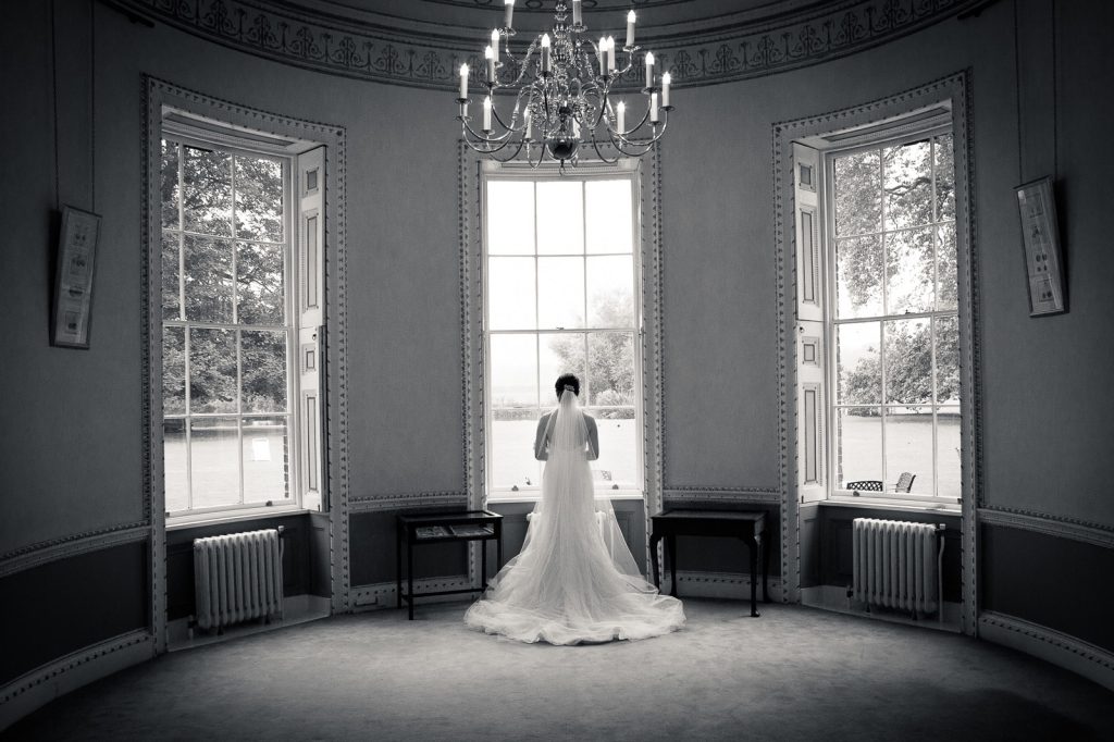 Black and White Bridal Portrait