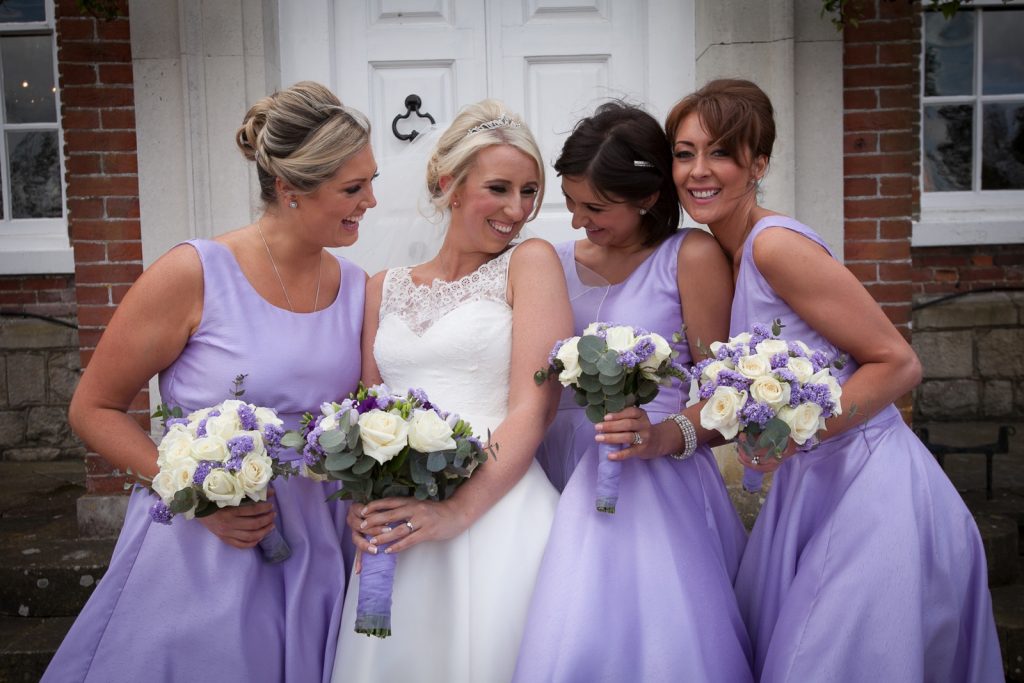 bride and her bridesmaids