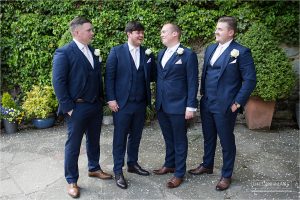 groomsmen at cooling castle