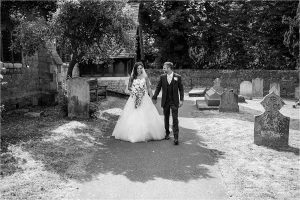 black and white bride and groom