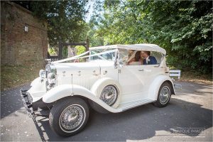 couple leaving church