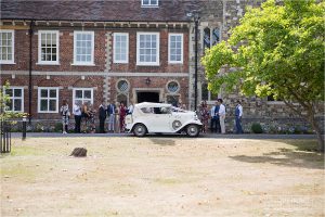 couple arriving at hall place