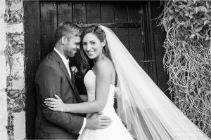 black and white bride and groom