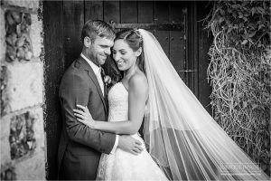 black and white bride and groom